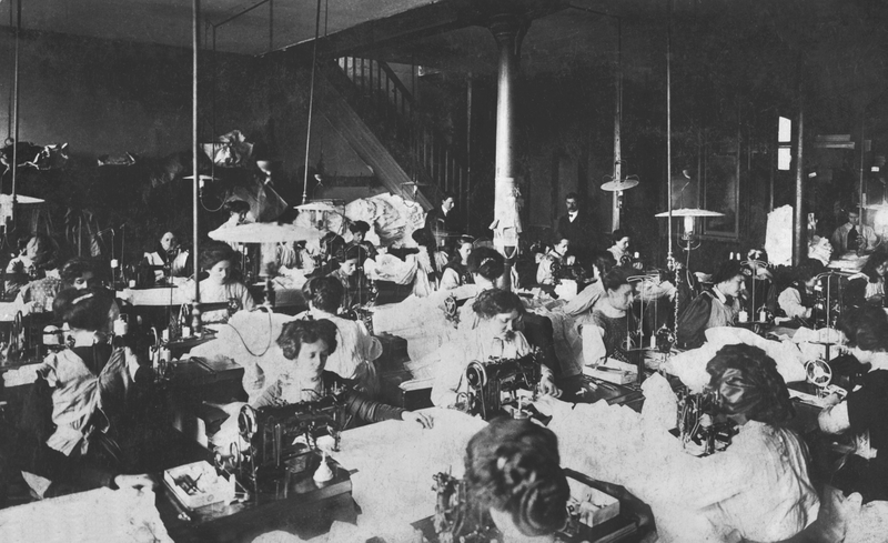 Fábrica textil (1900). Getty